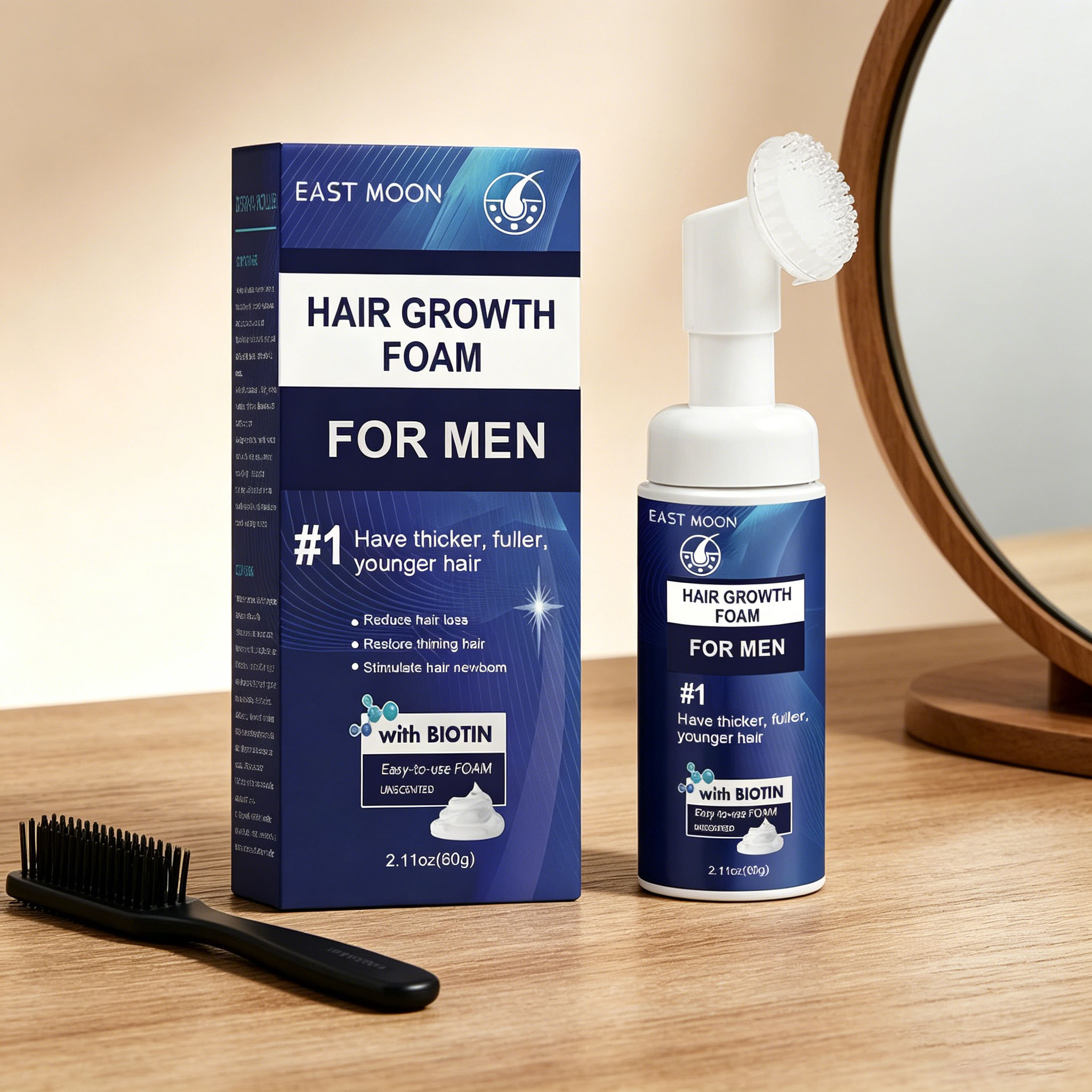 Hair Growth Foam Silicone Brus - đánh giá và giá Hair Care For Hair Growth